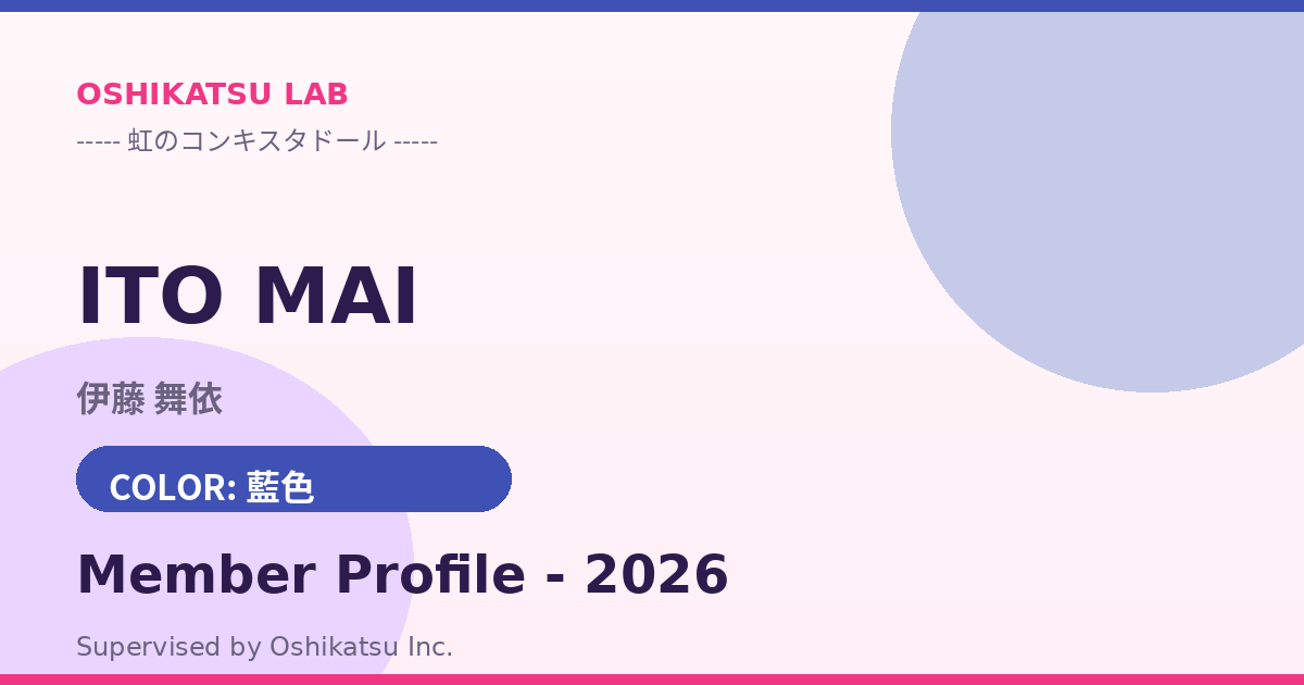 伊藤 舞依｜虹のコンキスタドール プロフィール